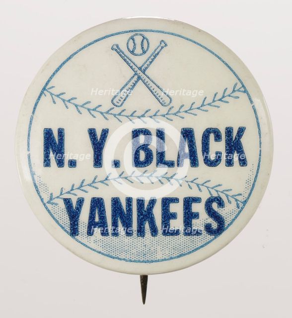 Pinback button for the New York Black Yankees, 1932 - 1948. Creator: Unknown.