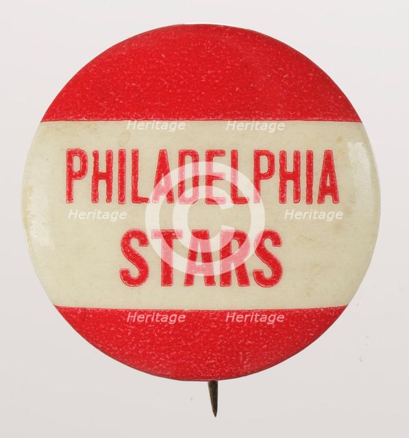 Pinback button for the Philadelphia Stars, 1933 - 1952. Creator: Unknown.