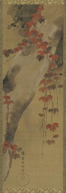 Pine tree and autumn vine, Edo period, late 18th century. Creator: Tawaraya Sori