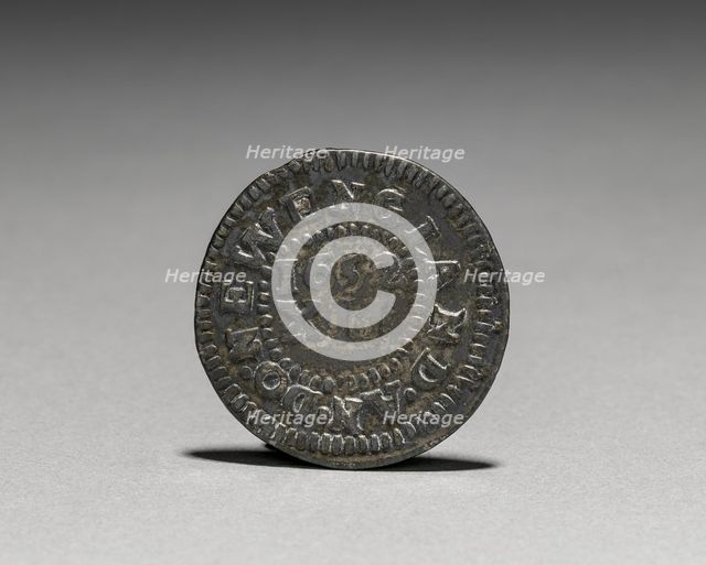 Pine Tree Shilling (reverse), 1652. Creator: John Hull (American, 1624-1683); Robert Sanderson (American, 1609-1693).
