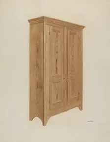 Pine Wardrobe, c. 1941. Creator: Grace Bolser