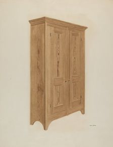 Pine Wardrobe, c. 1941. Creator: Grace Bolser
