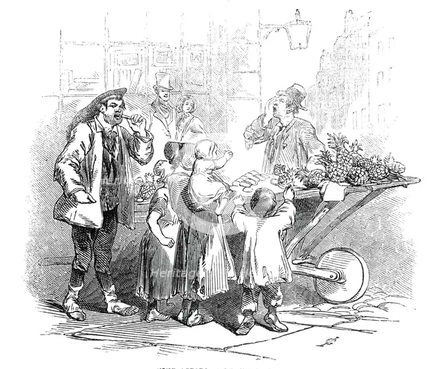 Pine-Apples, a penny a slice, 1845. Creator: Unknown.