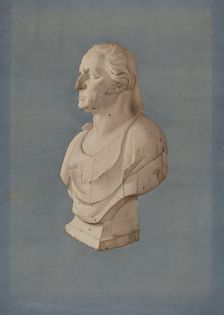 Pine Bust of Washington, c. 1938. Creator: Lucille Chabot