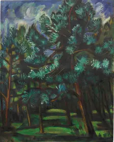 Pine forest after the rain, 1919. Creator: Max Pechstein