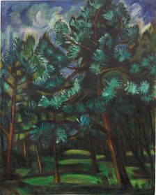 Pine forest after the rain, 1919. Creator: Max Pechstein