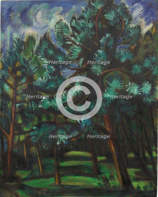 Pine forest after the rain, 1919. Creator: Max Pechstein.