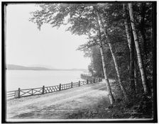 Pine Hurst Road, Lower Saranac Lake, Adirondack Mts., c1902. Creator: William H. Jackson
