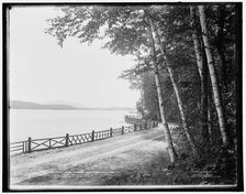 Pine Hurst Road, Lower Saranac Lake, Adirondack Mts., c1902. Creator: William H. Jackson