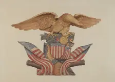 Pine Ornament (Eagle), 1935/1942. Creator: Unknown