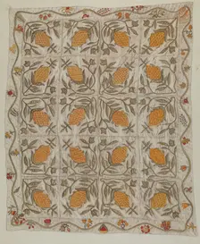 Pineapple Quilt, 1935/1942. Creator: Mildred E Bent