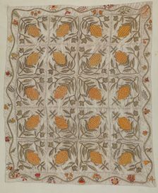 Pineapple Quilt, 1935/1942. Creator: Mildred E Bent
