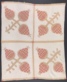 Pineapple quilt gifted to Lucy Hardiman Roundtree from Lydia Hardiman, 1885. Creator: Lydia Hardiman
