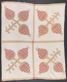 Pineapple quilt gifted to Lucy Hardiman Roundtree from Lydia Hardiman, 1885. Creator: Lydia Hardiman