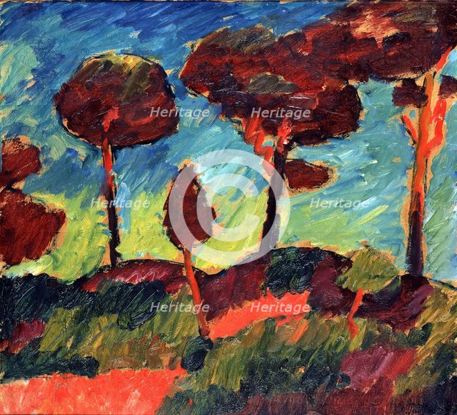 Pines in Prerow. Artist: Javlensky, Alexei, von (1864-1941)