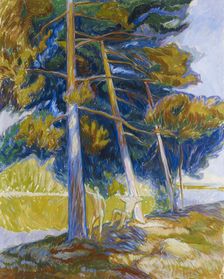 Pines on the Shore, 1912. Creator: Yrjö Aleksander Ollila