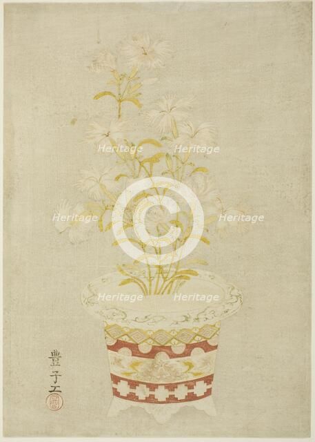 Pinks in a Porcelain Pot, c. 1765. Creator: Unknown.