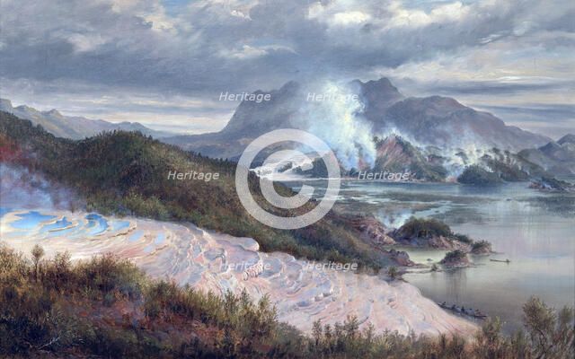 Pink Terraces, 1886. Creator: Charles Blomfield.