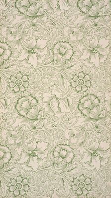 Pink and Poppy. Wallpaper , 1881. Creator: Morris, William (1834-1896)