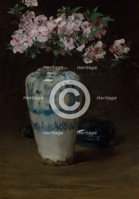 Pink Azalea—Chinese Vase, 1880-90 (?). Creator: William Merritt Chase.