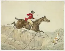 Pink Coated Rider, 1827. Creator: Henry Thomas Alken