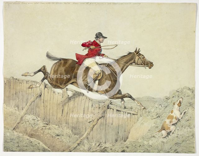 Pink Coated Rider, 1827. Creator: Henry Thomas Alken.