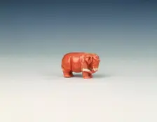 Pink coral elephant figure, 17th century. Creator: Unknown