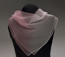 Pink ombre gauze handkerchief from Mae's Millinery Shop, 1941-1994. Creator: Unknown