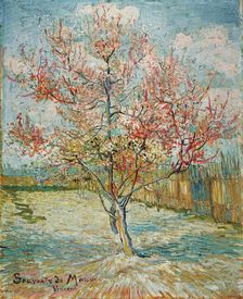 Pink peach trees ("Souvenir de Mauve") , 1888. Creator: Gogh, Vincent, van (1853-1890)
