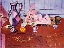 Pink Statuette and Jug on a Red Chest of Drawers 1910. Creator: Henri Matisse
