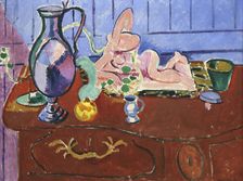 Pink Statuette and Jug on a Red Chest of Drawers 1910. Creator: Henri Matisse