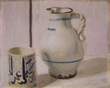 Pink Still Life With Jug, 1935-36. Creator: William Nicholson
