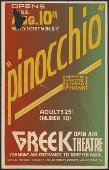 Pinocchio, Los Angeles, 1937. Creator: Unknown