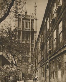 Pinnacled Tower of the Records Office from Clifford's Inn c1935. Creator: Donald McLeish