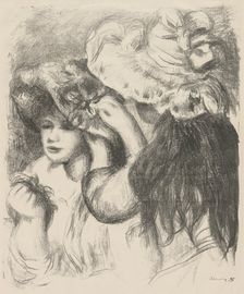 Pinning the Hat, 1897. Creator: Pierre-Auguste Renoir (French, 1841-1919)
