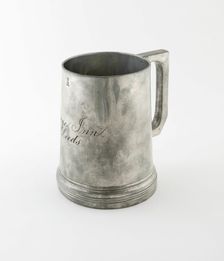 Pint Mug, England, c. 1840. Creator: Unknown