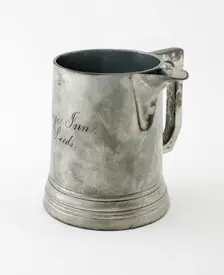 Pint Mug with Spout, England, c. 1840. Creator: Unknown