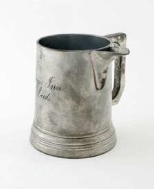 Pint Mug with Spout, England, c. 1840. Creator: Unknown