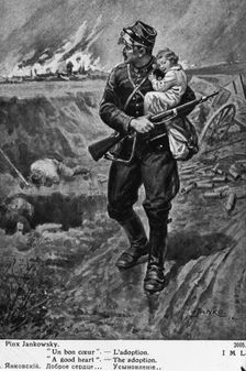 Pinx Janokwsky "A Good Heart" - The Adoption, 1914. Creator: Unknown