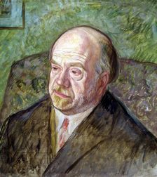 Pio Baroja (1872-1956), Spanish writer, oil by Juan Echevarria