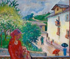 Pioggia primaverile (Spring Rain), 1926. Creator: Giacometti, Giovanni (1868-1933)