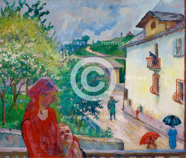 Pioggia primaverile (Spring Rain), 1926. Creator: Giacometti, Giovanni (1868-1933).