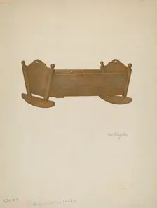 Pioneer Baby's Cradle, 1941. Creator: George V. Vezolles