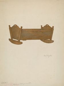 Pioneer Baby's Cradle, 1941. Creator: George V. Vezolles