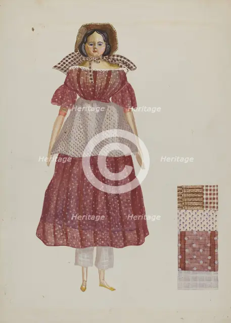 Pioneer Doll, c. 1937. Creator: Verna Tallman.