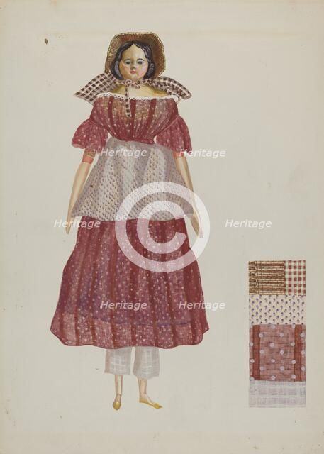 Pioneer Doll, c. 1937. Creator: Verna Tallman.