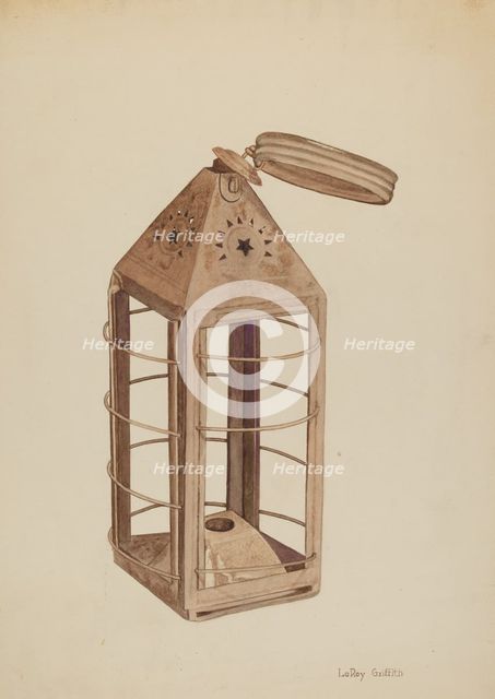Pioneer Lantern, c. 1941. Creator: LeRoy Griffith.