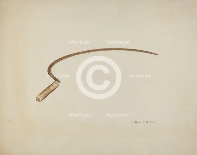 Pioneer Sickle, c. 1941. Creator: LeRoy Griffith.