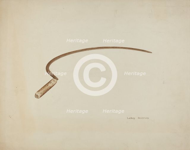Pioneer Sickle, c. 1941. Creator: LeRoy Griffith.