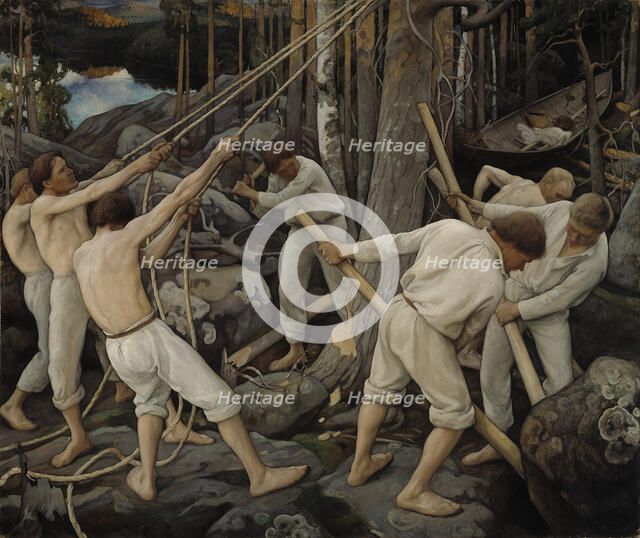 Pioneers in Karelia, 1900. Creator: Pekka Halonen.